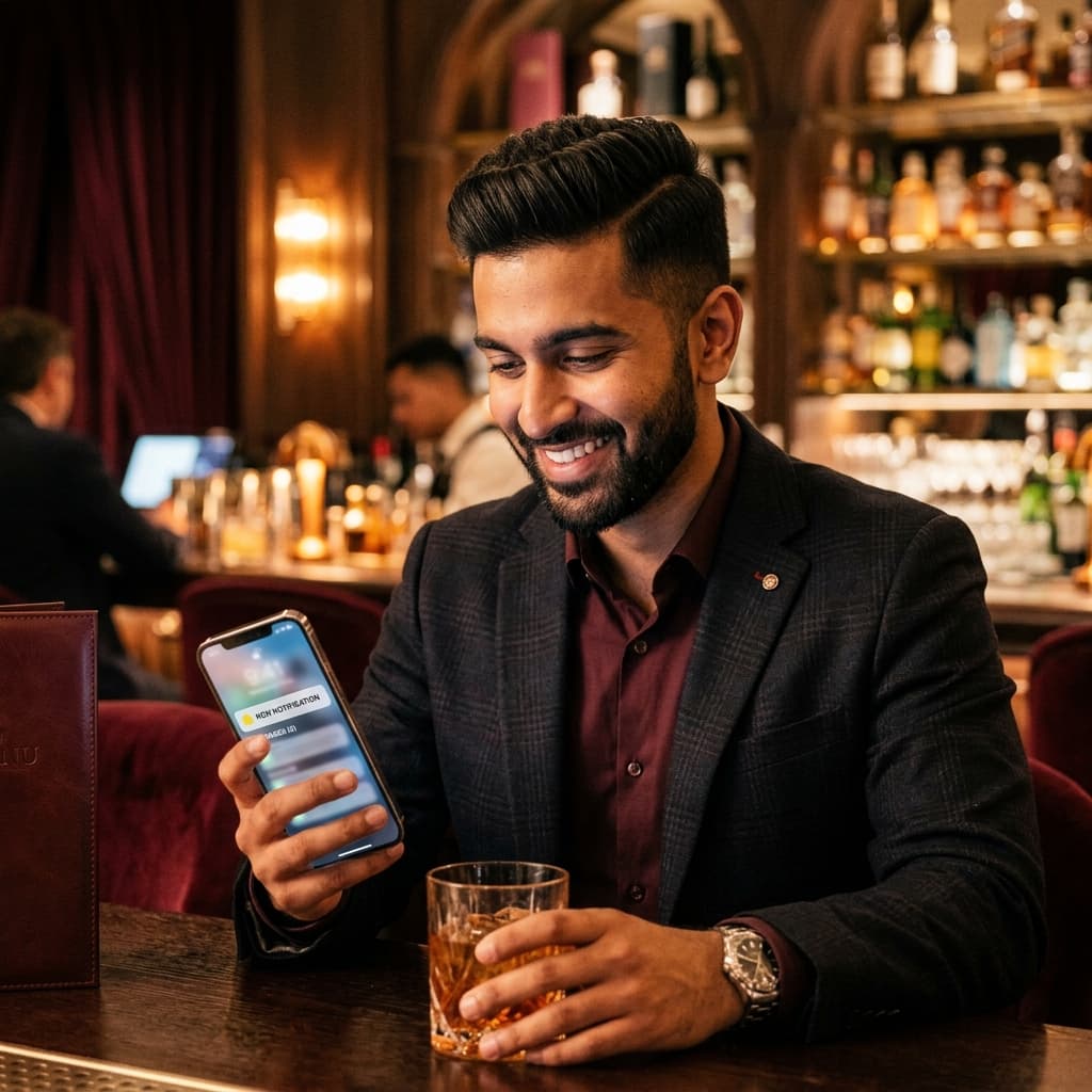 Connecting at a bar